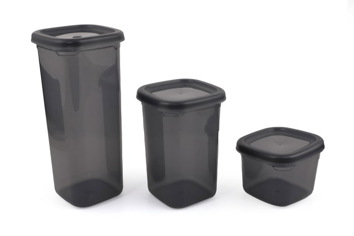 Hermia Set de 18 Cajas de Almacenaje de Plástico, Gris Hermia Set de 18 Cajas de Almacenaje de Plástico, Gris